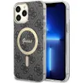 GUESS iPhone 15 Pro Guess IML 4G-etui - MagSafe-kompatibelt - svart