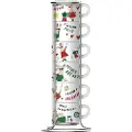 Bialetti L''Omino Italiano, Sett, Flerfarget, Keramisk, Espresso, 6 stykker, Boks