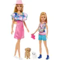 Barbie And Stacie Sister Doll Set with 2 Pet Dogs