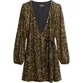 Superdry Sequin Wrap Langarmet Kort Kjole
