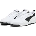 Puma Rebound V6 Low Sneakers, Shoes, White/Black/Black, 43