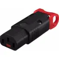 Monacor AAC-170J/IEC 3-pole IEC inline jack, IEC LOCK, with earthing contact