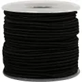 Creativ Company Elastisk smykketråd, tykkelse 2 mm, svart, 25 m/ 1 rl.