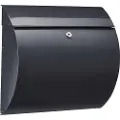 BURG-WÄCHTER Toscana, Veggmontert postkasse, Stål, Antrasitt, Nøkkel, Front, 32,5 cm