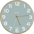 Unilux 400165098, Vegg, Kvartsklokke, Rund, Grønn, Tre, Tre, Glass