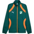 Puma Ivory Coast 2025 Pre-match Woven Jacket Men, Clothing, Dark Myrtle/Rickie Orange, XL