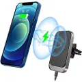 Tech-Protect CW19 Magnetisk MagSafe trådløs lader/luftventilholder for bil - 15W - Svart