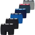Puma Boxer Briefs (6-Pack) Men, Clothing, Blue/Black, 5