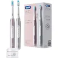 Oral-B Pulsonic Slim 4900 dobbeltpakke elektrisk tandbørste platin/rosegold