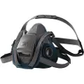 3M 70071668142, Halvdekkende, Luftrensende respirator, Konstruksjon, Industrielt vedlikehold, Svart, Silikon