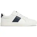 Hackett London for man. HMS21482 Blake Mix leather trainers white, blue (44), Flat, Laces, Casual