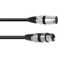 Omnitronic 30220590, XLR (3-pin), Hankjønn, XLR (3-pin), Hunkjønn, 25 m, Sort
