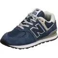 New Balance unisex for kids. PC574V1 Leather Sneakers 574 navy (29), Flat, Laces, Casual, children's fashion