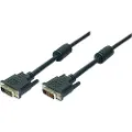 Logilink 2m DVI-D, 2 m, DVI-D, DVI-D, Hankjønn, Hankjønn, Sort