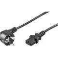 Goobay NK 101 S - Strømkabel - power CEE 7/7 (hann) vinklet til power IEC 60320 C13 rett - AC 250 V - 16 A - 1.5 m - svart