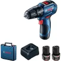 Bosch Batteribormaskin Bosch Impact 12V 30/17Nm 2x2,0Ah + koffert GSB 12V-30 (06019G9100)