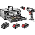Graphite Wiertarko-wkrętarka 58G022-PS15 18 V 2 x batteri 2 Ah