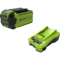 Greenworks 2936607, Batteri- og ladersett, Lithium-Ion (Li-Ion), 2 Ah, 40 V, , Drill, Rotasjons hammer