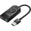 UGREEN Eksternt lydkort med volumkontroll USB og 3,5 mm