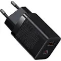 Baseus Super Si Pro hurtiglader USB + USB-C 30W (svart)