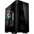Kolink Observatory Z - Mid tower - utvidet ATX (E-ATX) - sidepanel med vindu (herdet glass) - ingen strømforsyning (ATX) - svart - USB/lyd