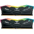 Team Group T-Force DELTA RGB - DDR5 - sett - 32 GB: 2 x 16 GB - DIMM 288-pin - 6000 MT/s / PC5-48000 - CL38 - 1.25 V - ikke-bufret - on-die ECC - svart