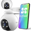 Ezviz H8 Pro 2K, IP-sikkerhetskamera, Inne & Ute, Trådløs, UL / FCC / CE / WEEE / RoHS / UKCA, Vegg/stang, Sort, Hvit