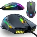 Onikuma CW905 Wired - Gaming mus - Optisk - 7 - Svart med RGB-lys