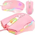 24hShop CW905 spillmus med 6 DPI-nivåer og RGB-belysning - rosa
