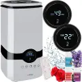 Ruhhy luftfukter Ultralyd luftfukter 4l med aromaterapi og ionisering + 3 oljer