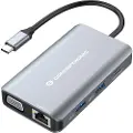 Conceptronic Donn21g Usb Hdmi Vga Rj45 Usb C Dokkingstasjon