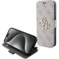GUESS iPhone 15 Pro Guess 4G Metal Logo Flip-deksel - Rosa