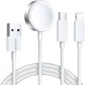 JOYROOM USB-kabel Joyroom 3-i-1-kabel S-IW008 USB-A / magnetisk lader, USB-C, Lightning 1,2m hvit