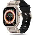 TechProtection Apple Watch Series Ultra 3/2/Ultra/11/10/9/8/SE 3/(2022)/7/SE/6/5/4/3/2/1 Delta Pro-rem - 49mm/46mm/45mm/44mm/42mm - Svart/Titan