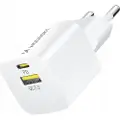 Wozinsky WWCEAC 33W GaN-vegglader med to porter - USB-A, USB-C - Hvit