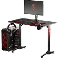 Diablo X-Mate 1000 skrivebord Svart-Rød 100 cmx60 cm