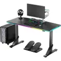 Ultradesk Iron, Rett, Rektangulær form, Spilling, Sort, Sort, Sort