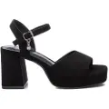 Xti for woman. 14147101-NEGRO Ms Antelina Leather Sandals Black (36), 5 to 8 cm, Suede, Buckle, Casual, Party