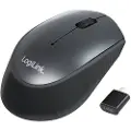 Logilink ID0160, Ambidekstriøs, Optisk, RF kabel-fri, 1200 DPI, Sort