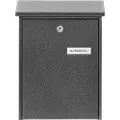 BURG-WÄCHTER Daily 5861 E, Veggmontert postkasse, Stål, Grå, Vertikal, Nøkkel, Topp
