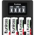 Uniross Ultra Fast Charger AA+AAA Batterioplader + 4 AA Batterier