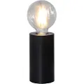 Star Trading Bordlampe av tre E27 svart 15x8cm