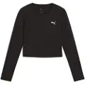 Puma WARDROBE ESS Longsleeve Baby Tee Women, Clothing, Black, M