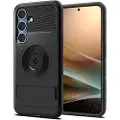 Spigen Slim Armor Mag MagSafe-beskytter for Samsung Galaxy S25 med stativfunksjon - Svart