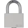 ABUS T65AL/40, Tradisjonell, Nøkkellås, Bruk flere nøkler, Hvit, Aluminium, Herdet stål