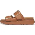 FitFlop Buckle Two-bar Leather Badesandal