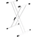 Gravity KSX2 dobbel X-Form keyboardstativ hvit