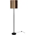 QAZQA Gulvlampe sort med fløyels skjerm bronse 40cm - Simplo