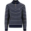 Fynch&Hatton Striped Genser Med Halv Glidelås