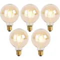 LUEDD Sett med 5 E27 3-trinns dimbare LED-pærer G95 Goldline 5W 530lm 2200K